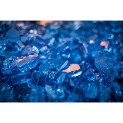 Tempered Glass Rocks - Blue - Pleasant Hearth