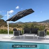 PURPLE LEAF Patio Umbrella White Cantilever Offset Umbrella Square Outdoor Umbrella with 360-degree Rotation for Garden Deck Pool - 2 of 4