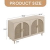 Storage Cabinet With Rattan Door,Adjustable Shelves,Buffet Cabinet - 59.06"Lx15.75"Wx31.5"H - Leovsnove - 4 of 4