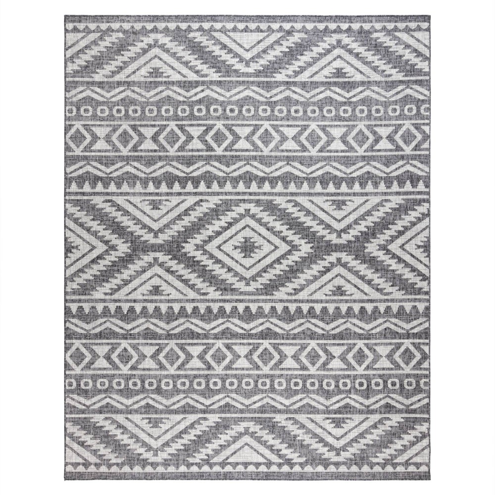 Photos - Area Rug Gertmenian 7'8"x10' Tropea Chalon Rectangle Woven Indoor/Outdoor Accent Rug Gray