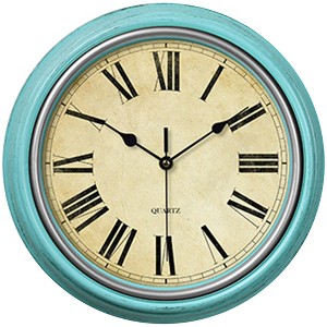 REGALWOVEN Plastic Battery Powered Silent Roman Digital Wall Clock 12 Inches - 1 of 4