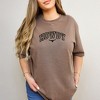 Simply Sage Market Women's Embroiderd Howdy Bull Varsity Short Sleeve Garment Dyed Tee - 2 of 2