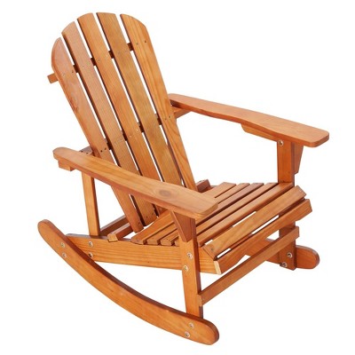 34.50INCH,Adirondack Rocking Chair Solid Wood Chairs Finish Outdoor Furniture for Patio,Navy Blue