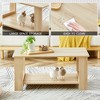 KTMBDW Wood 2-Tier Coffee Table with Storage Shelf for Living Room, Minimalism Accent coffee Table, Easy Assembly Home Furniture - 3 of 4