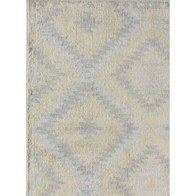 Sunflower Yellow and Gray Synthetic Area Rug, 2' x 4'