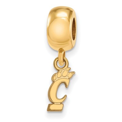 Black Bow Jewelry 14k Yellow Gold Plated Sterling Silver Cincinnati Bearcats NCAA Bead Charm