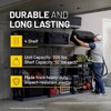 4 - Shelf Plastic Storage Shelves 48x 23x 14 Durable 200lb Capacity Pantry Office Closet Garage Easy Assembly Black - 3 of 4