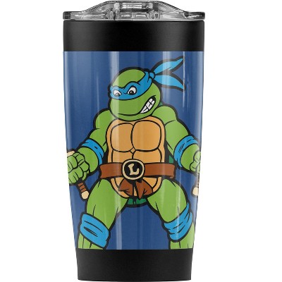TMNT Leo And Logo Steel Tumbler 20oz Coffee Travel Mug