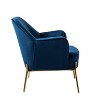Odo Velvet Accent Comfy Living Room Arm Chair Upholstered Padded Seat Set of 2 | Karat Home - 4 of 4
