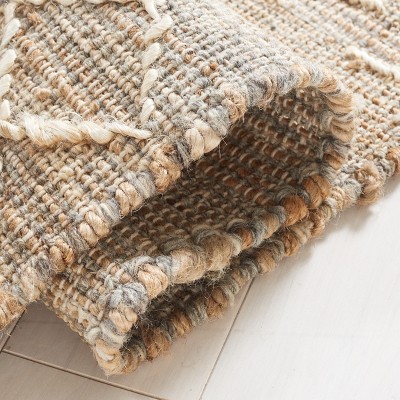 Handmade Ivory Cotton Round Non-slip Rug, 3' x 5'
