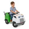 Kid Trax 6V Real Rigs Recycling Truck Interactive Powered Ride-On - Green/White - image 2 of 4