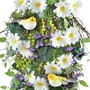 Collections Etc Yellow and Purple Floral Swag with Bird Accents 25 X 11 X 25 White - 4 of 4