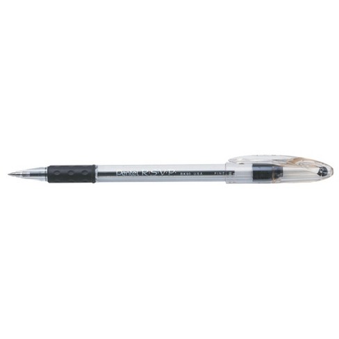 Pentel R.s.v.p. Refillable Ballpoint Pen, 1 Mm Medium Tip, Violet Ink,  Clear Barrel, Pack Of 12 : Target
