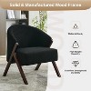 Mid-Century Modern Swivel Accent Chair,Wood Frame Comfy Upholstered Reading Side Chair Easy Assembly for Living Room - 4 of 4