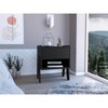 NicBex 18 inch Wide Nightstand with 1 Drawer,Modern Side Table with One Open Shelf,Bedside Table for Bedroom,Living Room,Black/Gray - 2 of 4