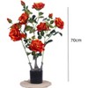 Acekool 2-Pack 28in Artificial Peony Flower Trees with Red Blooms, Faux Potted Blooming Plants for Indoor and Outdoor Décor - 3 of 4