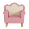 FONTOI Kids Upholstered Sofas, Princess Armchair for Children, Petal-Shaped Toddler Sofa for Toddlers' Bedroom Playroom, Pink&White, 21.7"*26.2"*17.3" - 4 of 4