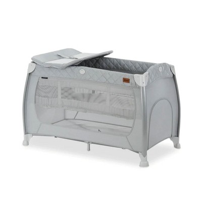Image of hauck Play N Relax Center Lightweight Portable Playard with Removable Bassinet, Baby Changing Station, and Travel Bag, Quilted Grey