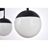 Elegant Lighting Eclipse 7 Lights Black Pendant With Frosted White Glass - 4 of 4