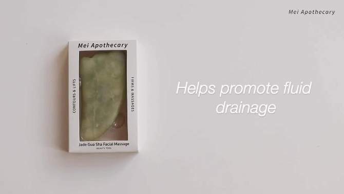 Mei Apothecary Jade Gua Sha Facial Massage Beauty Tool - 1ct, 2 of 5, play video