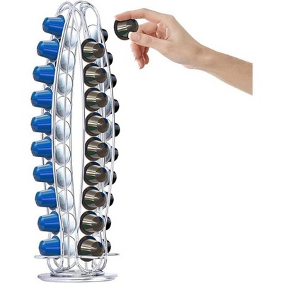 Regal Trunk 16'' Silver Iron Coffee Pod Holder Stand