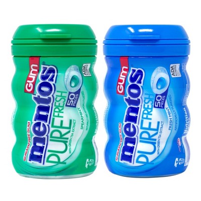 Mentos Pure Fresh Spearmint Sugar-free Gum - 50ct : Target