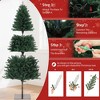 homfan Christmas Tree, Slim Xmas Tree with LED Lights Prelit, Pencil Christmas Tree with Warm White Lights & Metal Stand, Xmas Decoration - 4 of 4