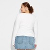 Women's Long Sleeve Ruched Square Neck Top - Wild Fable™ - 3 of 3