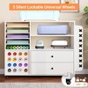 42'' Cricut Cart Storage Organizer with 24 Vinyl Roll Holder and 2 Large Drawers - 3 of 4