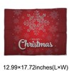 Unique Bargains Christmas Place Mats Linen Red White 13" x 17.7" 2 Pcs - 3 of 4
