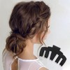 Unique Bargains Women's Fashion Elegant Frosted M-shaped Hair Clips 4.13"x2.36"x1.97" Black 1 Pc - 2 of 3