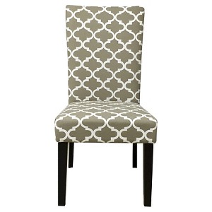 Aurora Fabric Geometric Print Dining Chair Khaki (Set of 2) - Christopher Knight Home, Green