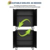 Garvee Tool Cabinet, 35.4 inch Metal Storage Cabinet with Wheels and Lock for Garage, Black - 4 of 4