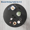 Round Dining Table for 4, 47 Inches Dining Room Table, Circle Kitchen Dinner Table for Dining Room, Kitchen, Living Room - 4 of 4
