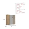 SEVOBAL Bathroom Storage Cabinets Cabinet with Mirror, 4-Tier Storage Organizer 4 Adjustable Shelves, Single Door for Bathroom, Beige, 28.7"*22"*5.1" - 3 of 4