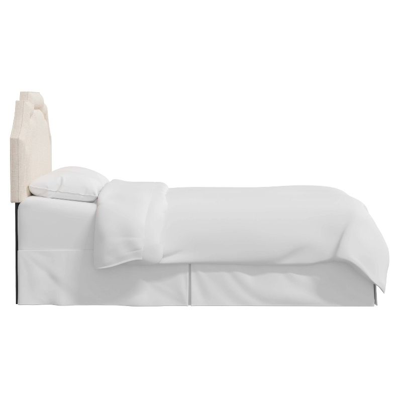 Skyline Furniture Axel Notched Bordered Headboard Linen, 5 of 8