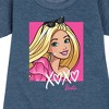 - Barbie - Xoxo Barbie Graphic Short Sleeve Fleece Dress - 2 of 4
