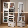 Fredees 360° Rotating Jewelry Armoire with LED Full-Length Mirror, Large Drawer, Jewelry Storage Organizer & Rolling Wheels - 3 of 4