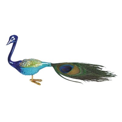 Old World Christmas 3.5 Inch Magnificent Peacock Grandeur Royalty Clip-On Tree Ornaments