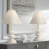 360 Lighting Ashely 24 1/2" High Mid Century Modern Accent Table Lamps Set of 2 White Finish Living Room Bedroom Bedside Nightstand House Office - 2 of 4