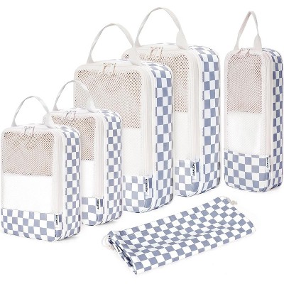 6 Set Compression Packing Cubes for Travel Kids Women Carry on, Packing Organizers Bag for Backpack Luggage