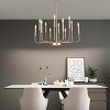 BAOURE 31.49in Gold Farmhouse Iron Chandelier, Adjustable Height E12 Bulb, Classic Candle Hanging Pendant Light For Living Room Dining Room - 2 of 4