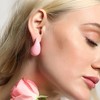 SOHI Women's Barbie Pink The Medium Teardrop Stud Earrings - 4 of 4