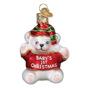 Old World Christmas Blown Glass Ornament for Christmas Tree, Baby's 1st - 1 of 4