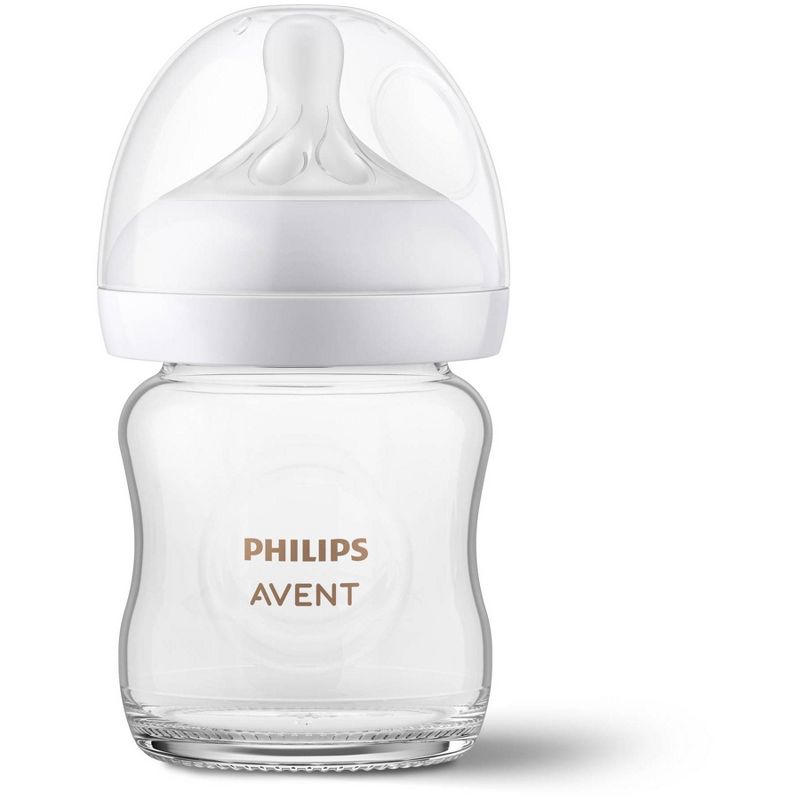 Philips Avent Glass Natural Baby Bottle with Natural Response Nipple - Clear - 4oz, 1 of 24