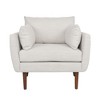 37.5" Fabric Sophisticated Club Chair with Birch Wood Legs in Finish for Living Room - 2 of 4