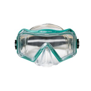 Hawaii Divers Tri View Adult Snorkel Mask - Teal/Black - 1 of 3