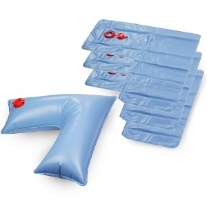Swimline 2 x 2 Foot L-Shape Corner Water Tube Winterizing Protection Pool Cover Weight for Above Ground Pools in the Winter, Blue (4 Pack) - 1 of 4