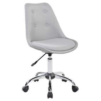 Armless Task Chair with Buttons Gray - Techni Mobili