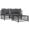 vidaXL Garden Lounge Set Anthracite Woven fabric, Powder-coated steel - 3 of 4